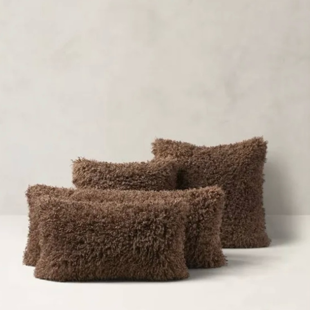 Banana Republic Home Faux Curly Lamb Pillows